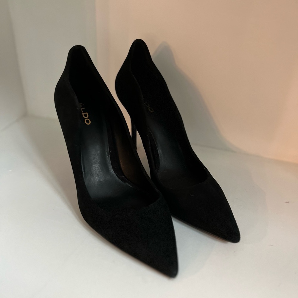 Aldo suede black stilettos size 7